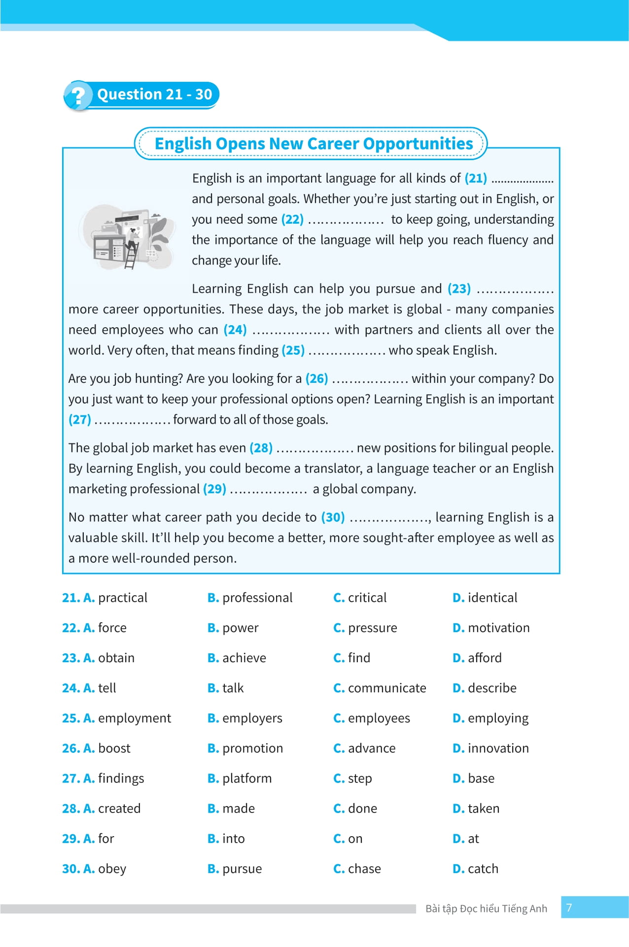 bài tập đọc hiểu tiếng anh - ôn thi vào lớp 10 và 10 chuyên