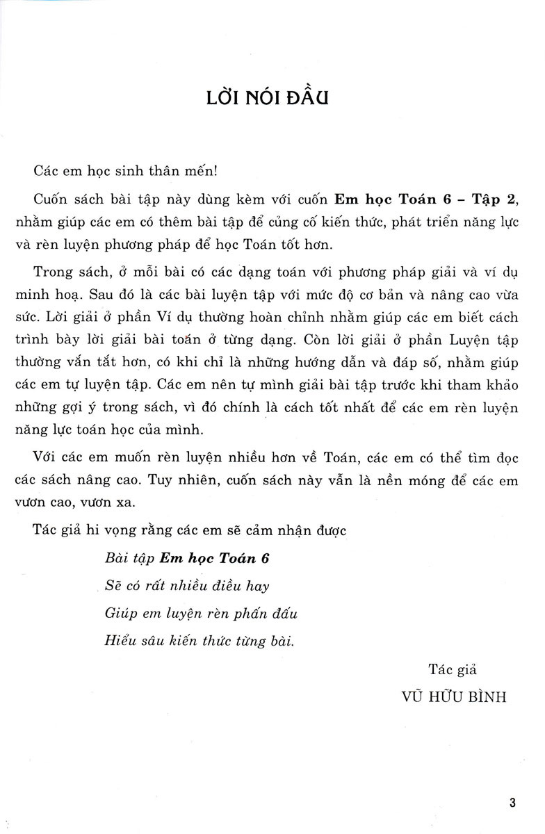 bài tập em học toán 6 - tập 2
