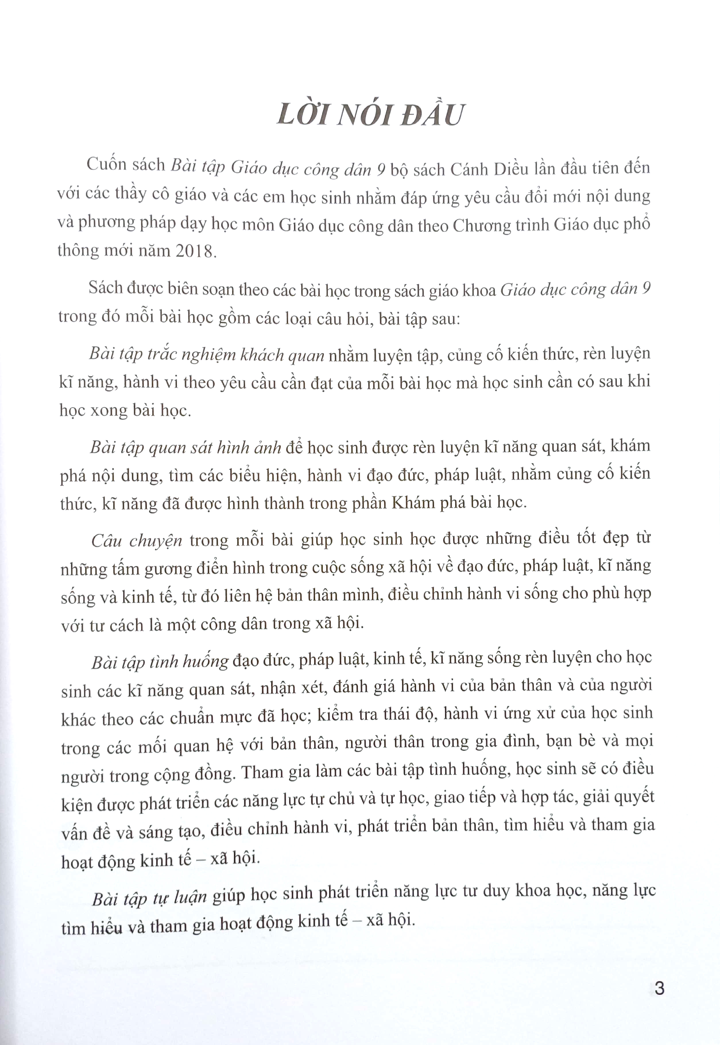 bài tập giáo dục công dân 9 (cánh diều) (chuẩn)