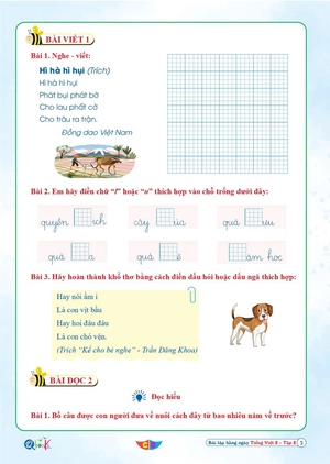 bài tập hằng ngày tiếng việt 2 - tập 2 (biên soạn theo chương trình sgk cánh diều)