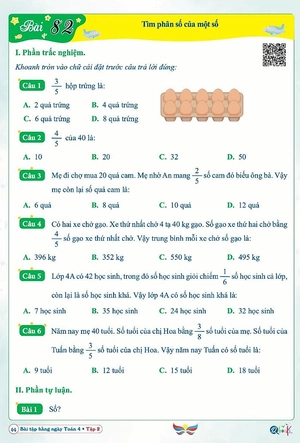 bài tập hằng ngày toán 4 - tập 2 (cánh diều)