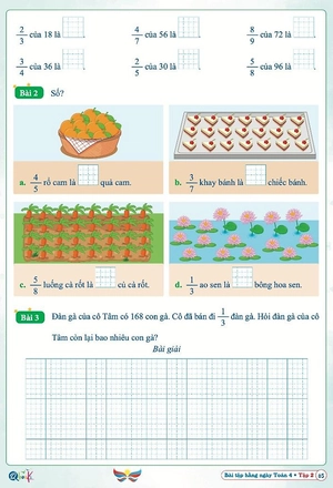 bài tập hằng ngày toán 4 - tập 2 (cánh diều)