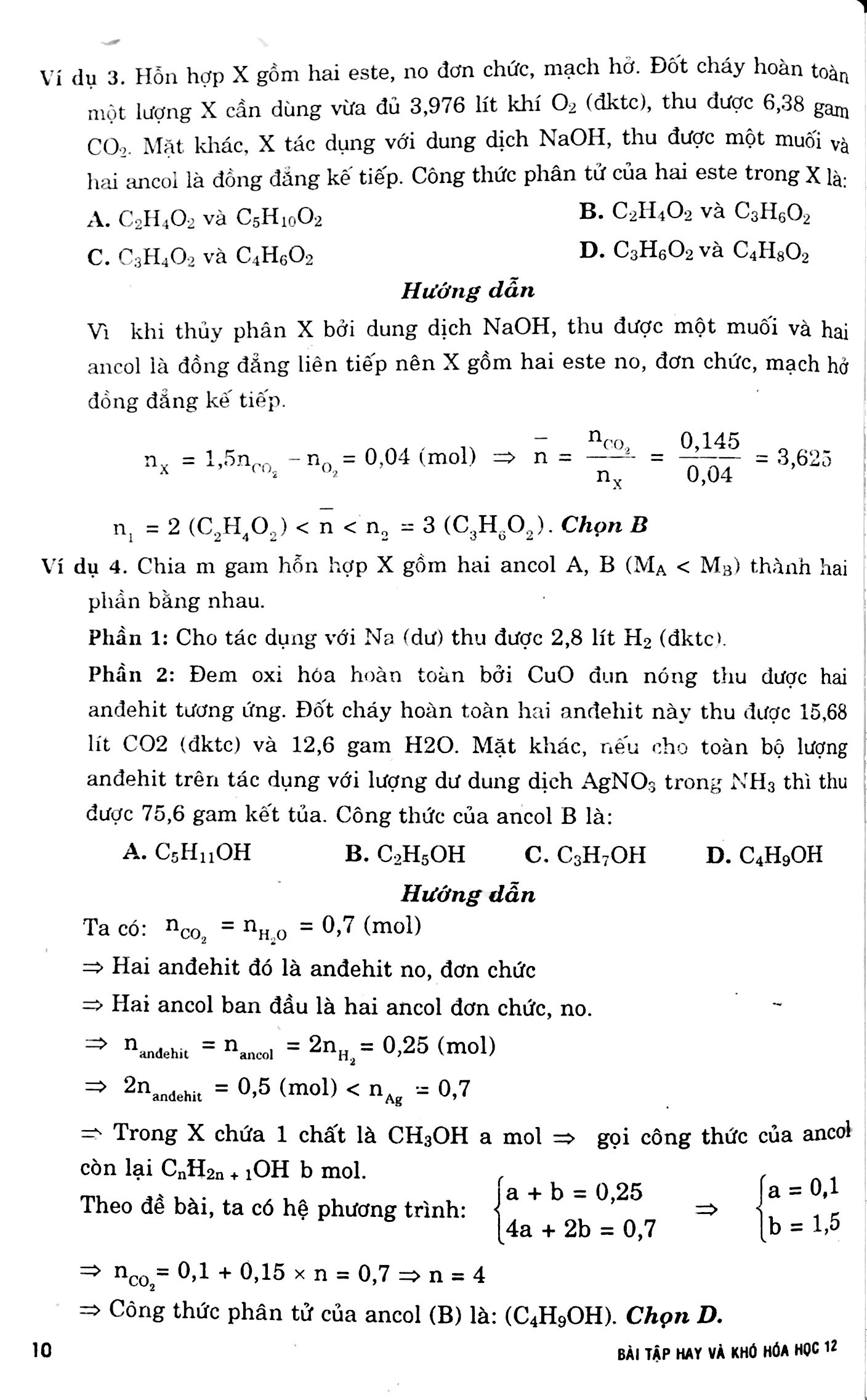 bài tập hay & khó hóa học lớp 12