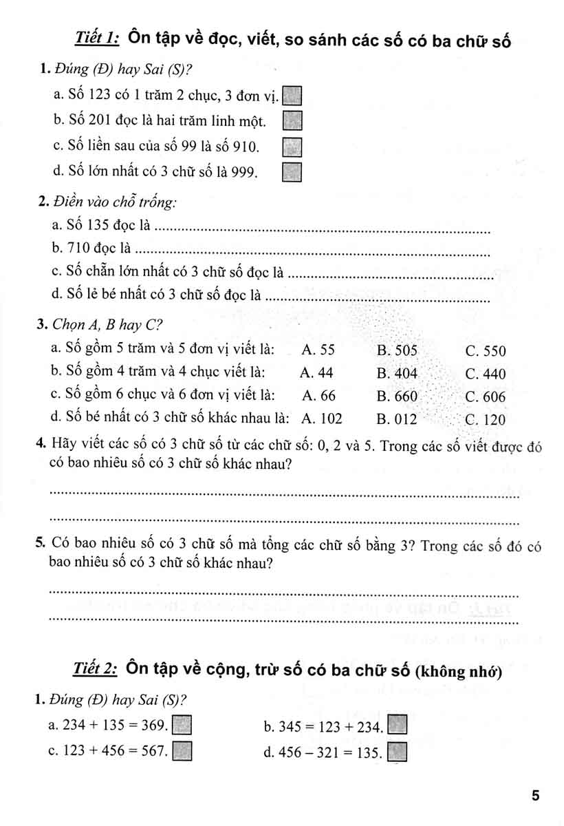 bài tập hay và khó toán 3 - tập 1 (biên soạn theo chương trình giáo dục phổ thông mới - dùng chung cho các bộ sgk hiện hành)