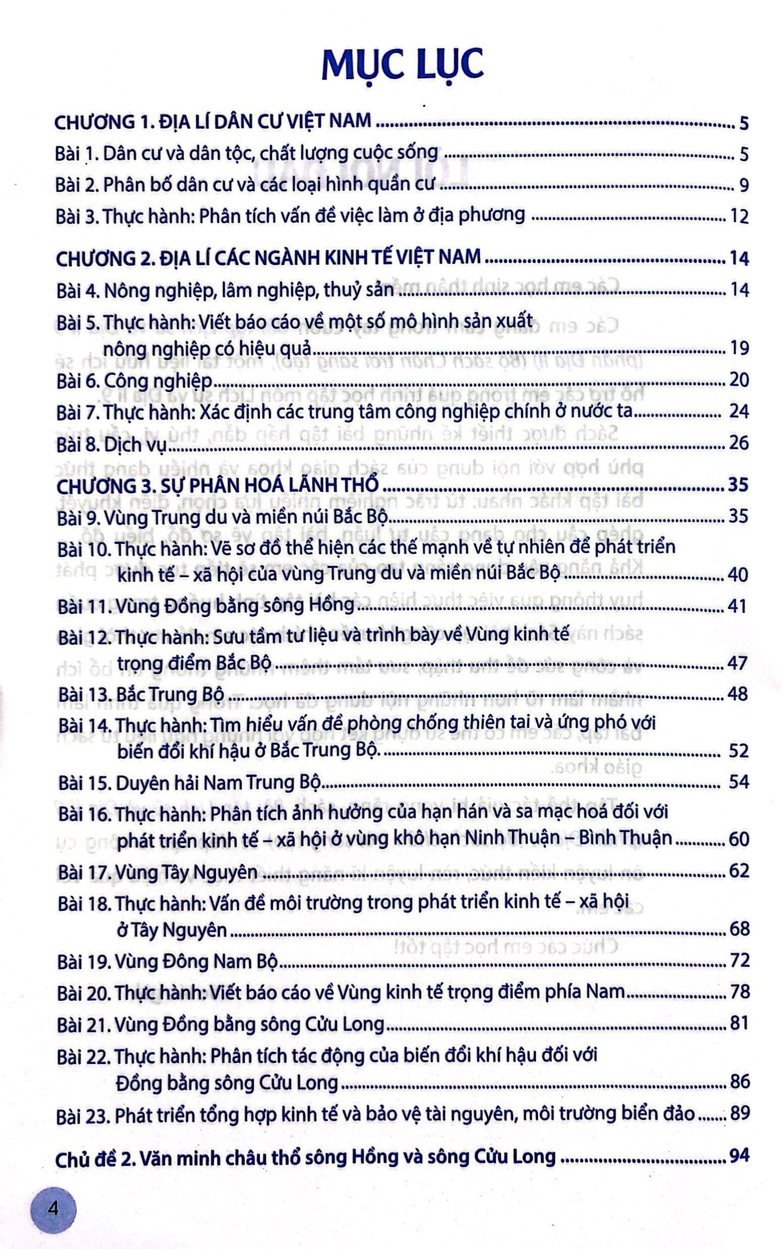 bài tập lịch sử và địa lí 9 - phần địa lí (chân trời) (chuẩn)