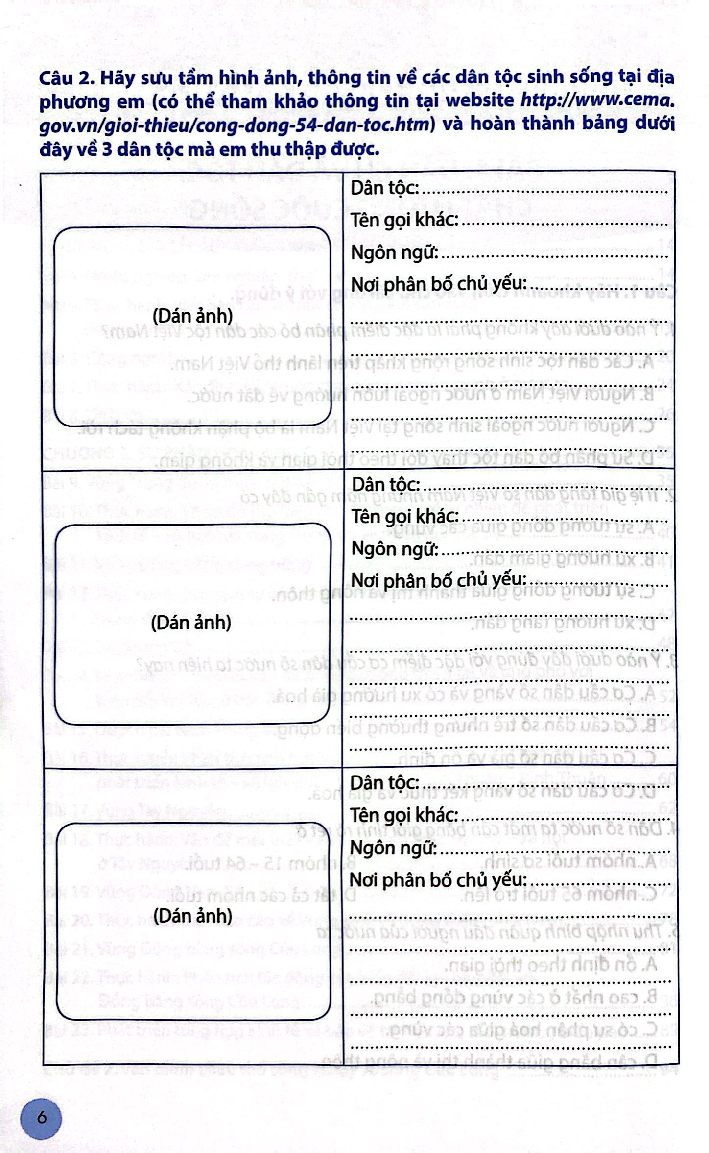 bài tập lịch sử và địa lí 9 - phần địa lí (chân trời) (chuẩn)