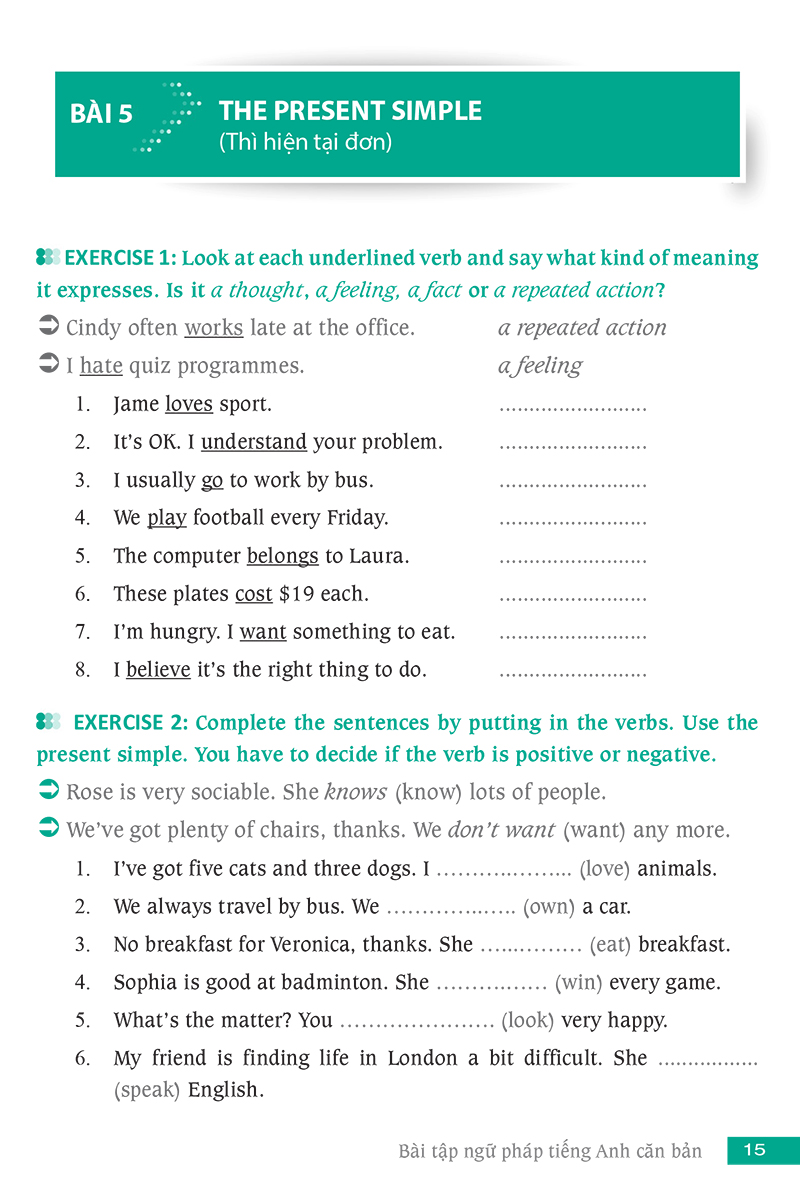 bài tập ngữ pháp tiếng anh căn bản