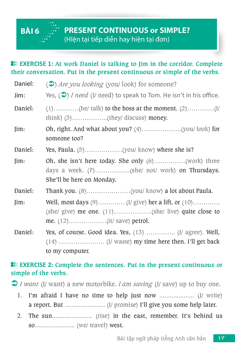 bài tập ngữ pháp tiếng anh căn bản