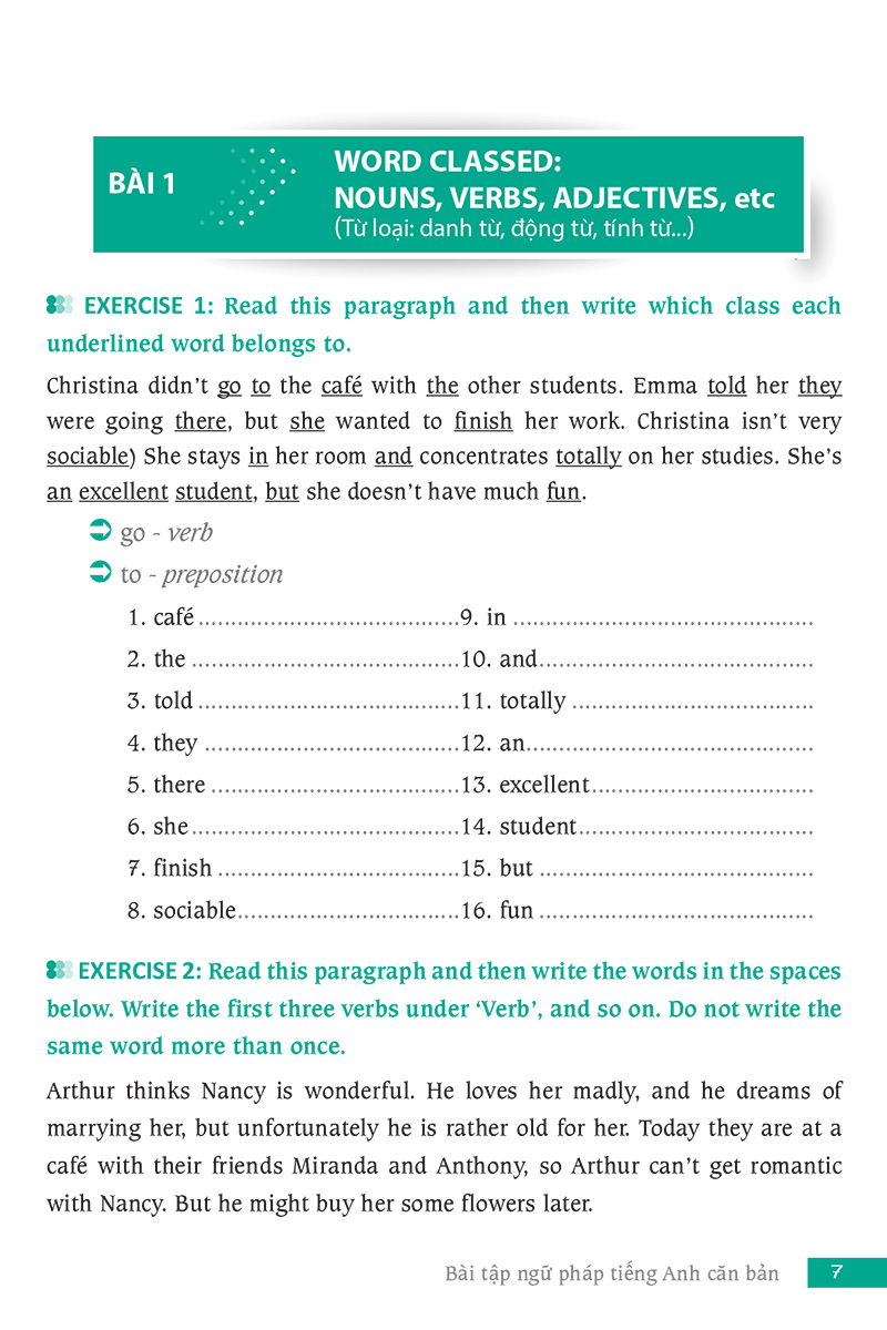 bài tập ngữ pháp tiếng anh căn bản
