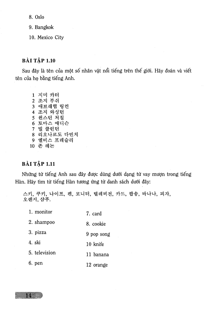 bài tập ngữ pháp tiếng hàn (trình độ căn bản)