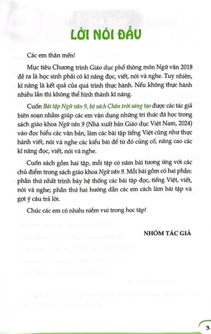 bài tập ngữ văn 9 - tập 1 (chân trời) (chuẩn)
