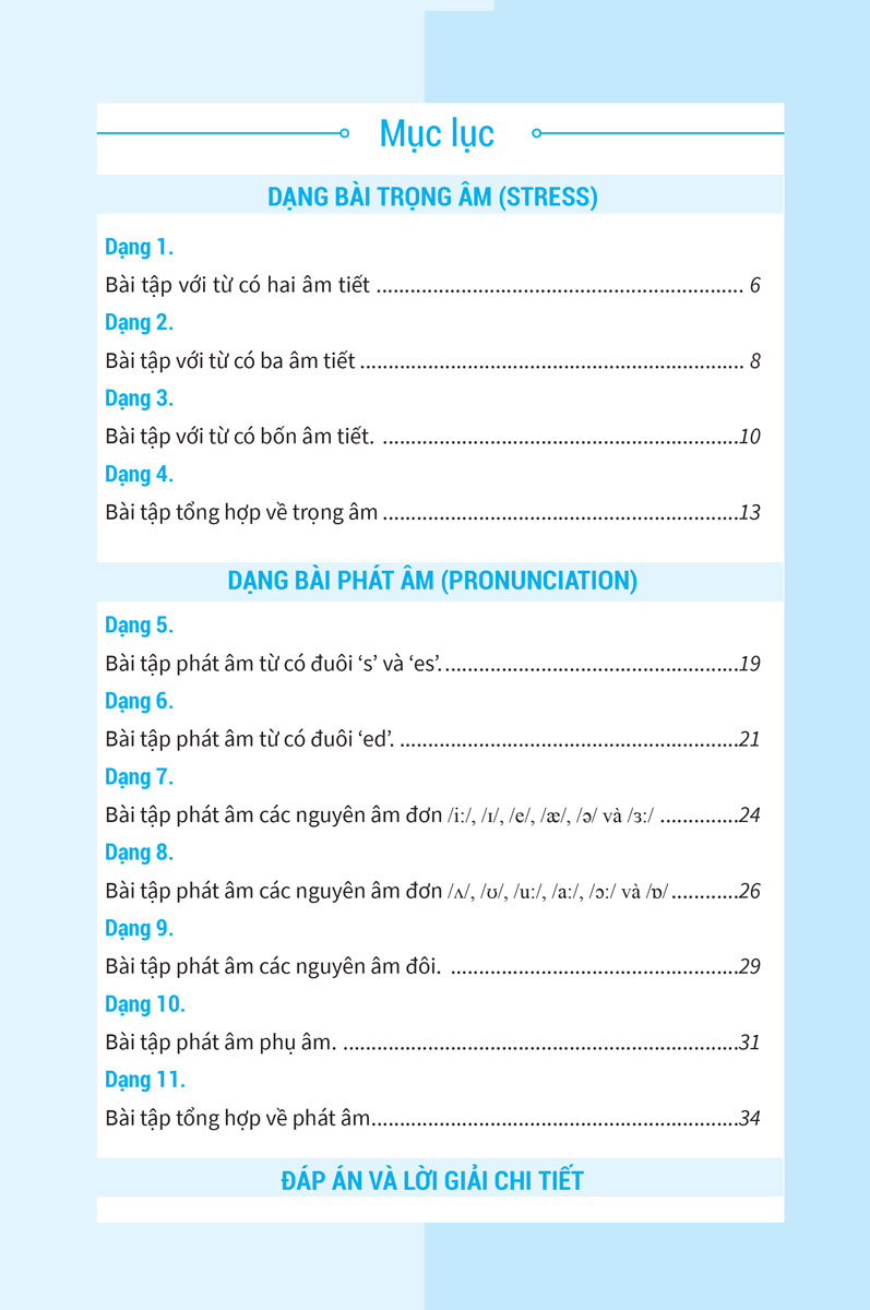 bài tập phát âm trọng âm tiếng anh - ôn thi vào lớp 10 và 10 chuyên
