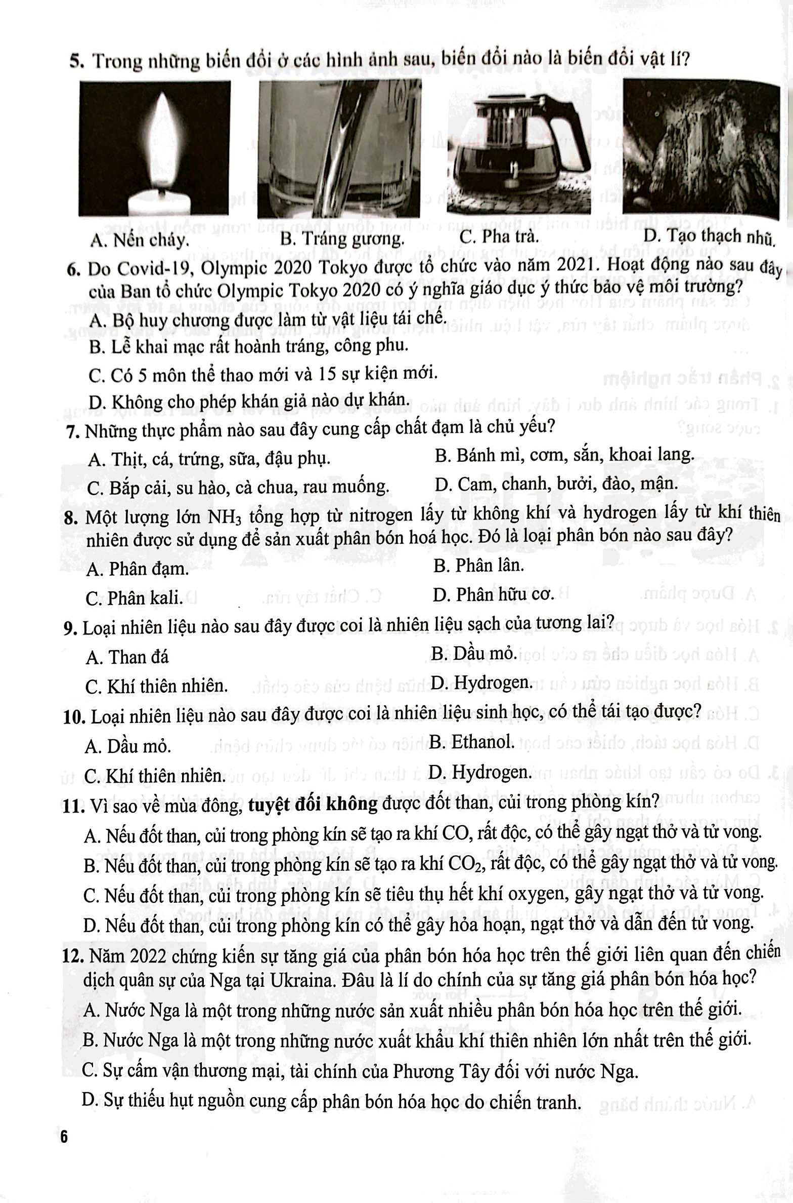 bài tập phát triển năng lực hóa học 10
