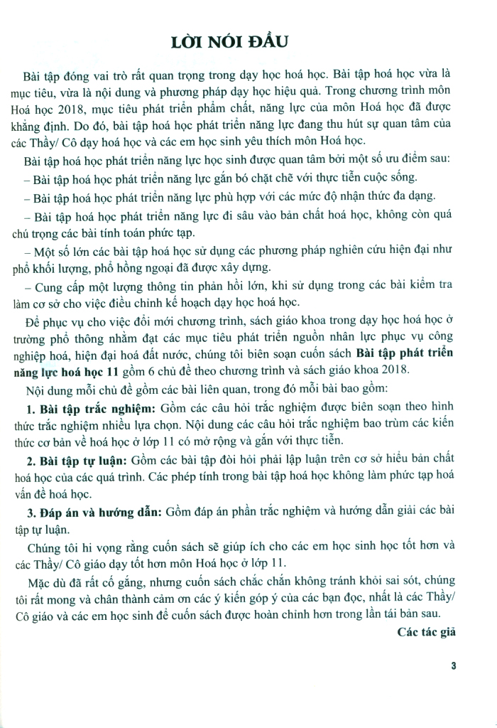 bài tập phát triển năng lực hóa học 11
