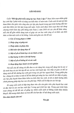 bài tập phát triển năng lực học toán lớp 2 - tập 1