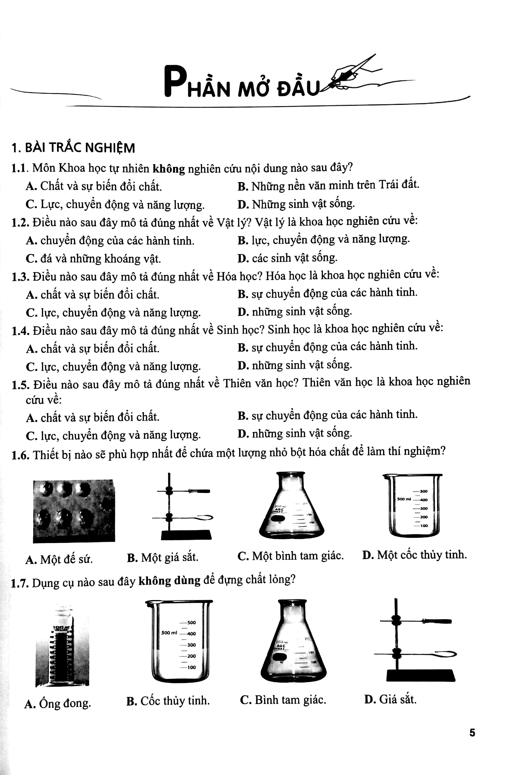 bài tập phát triển năng lực môn khoa học tự nhiên 6