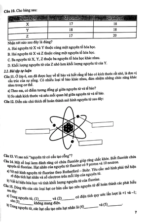 bài tập phát triển năng lực môn khoa học tự nhiên 7