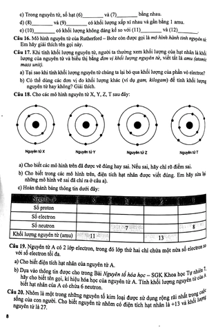 bài tập phát triển năng lực môn khoa học tự nhiên 7