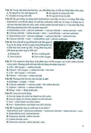 bài tập phát triển năng lực môn khoa học tự nhiên 8