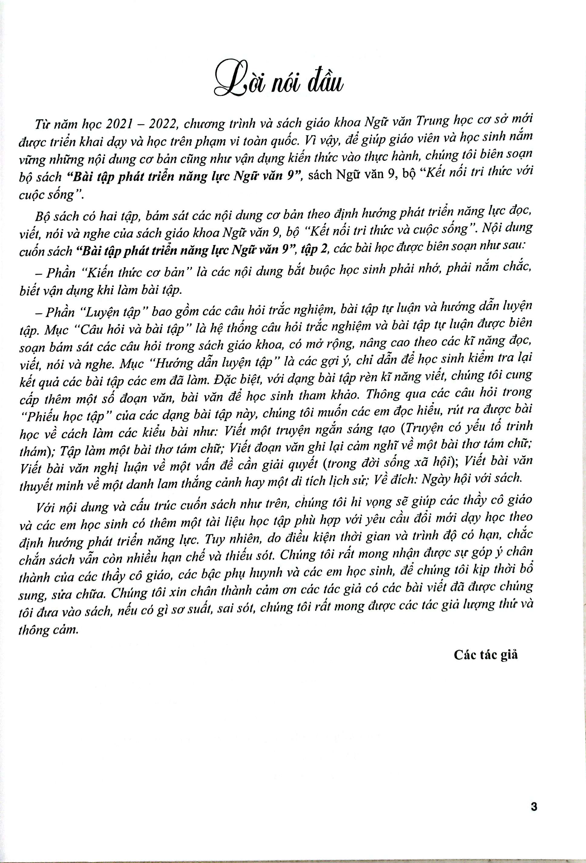 Bai Tap Phat Trien Nang Luc Ngu Van 9 - Tap 2 (Ket Noi)