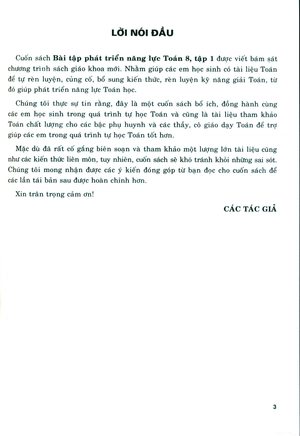 bài tập phát triển năng lực toán 8 - tập 1