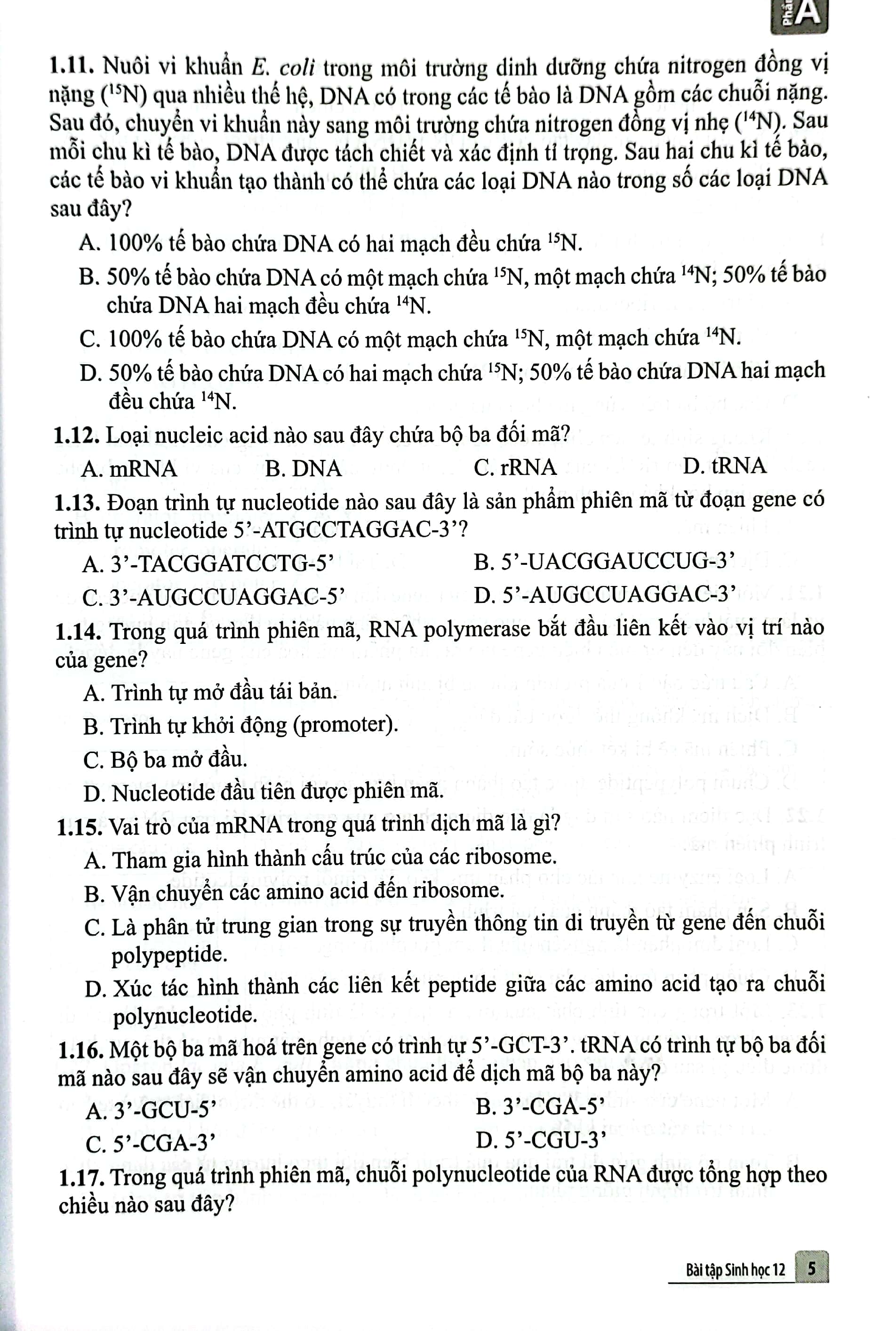 Bai Tap Sinh Hoc 12 (Canh Dieu) (Chuan)