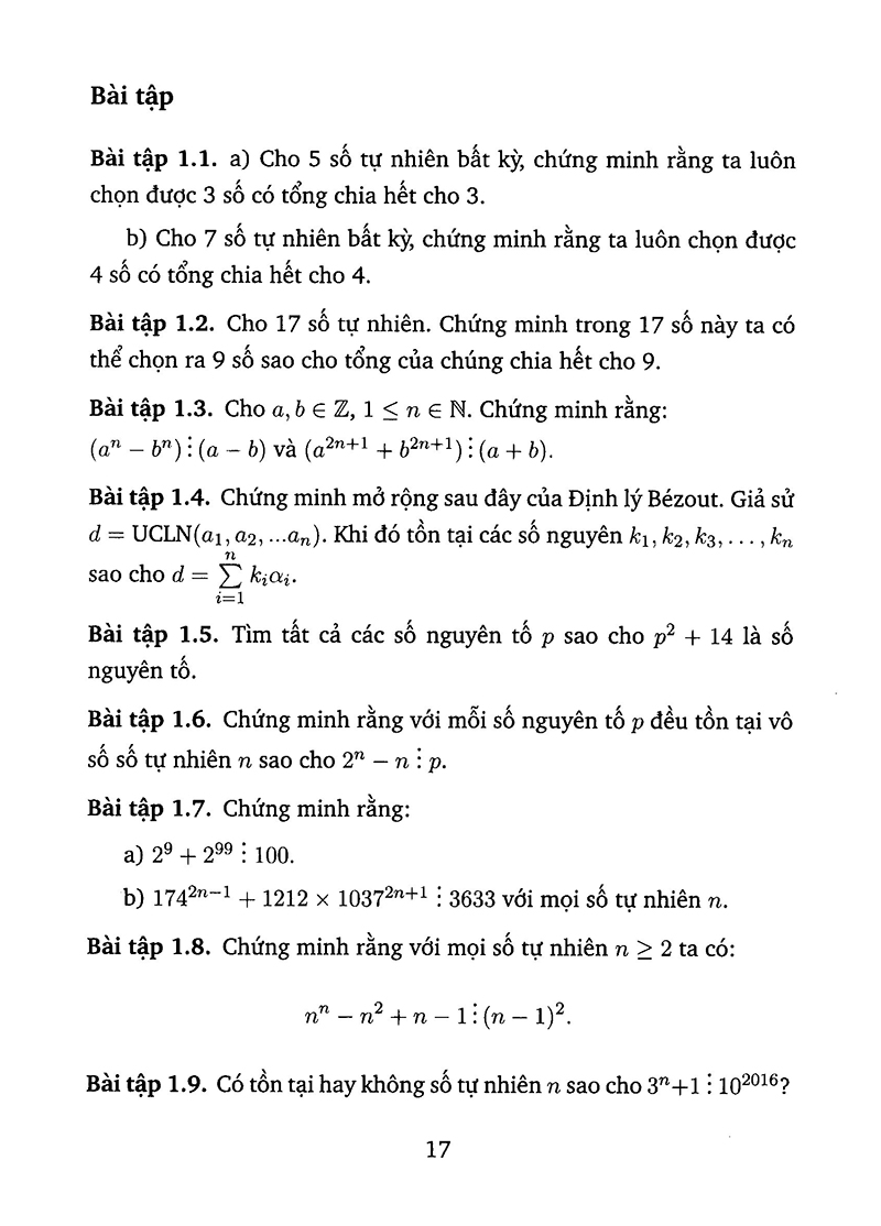 bài tập số học và đại số chọn lọc cho học sinh thcs (tái bản)