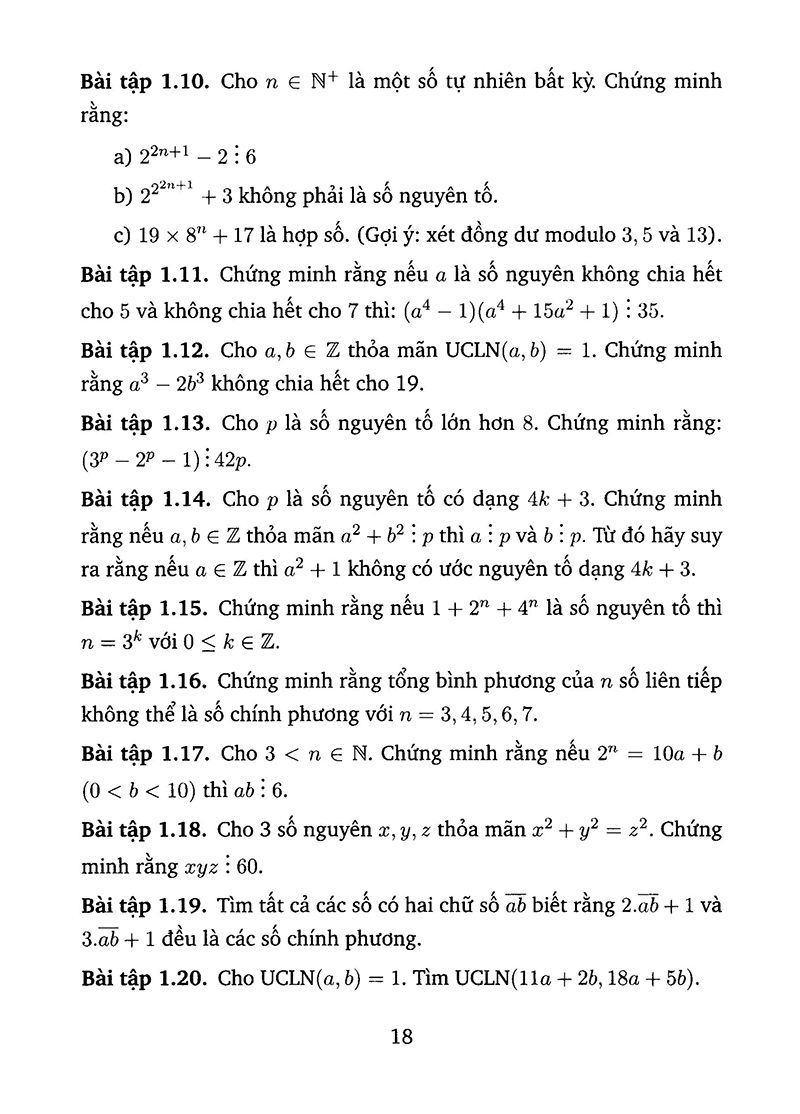bài tập số học và đại số chọn lọc cho học sinh thcs (tái bản)