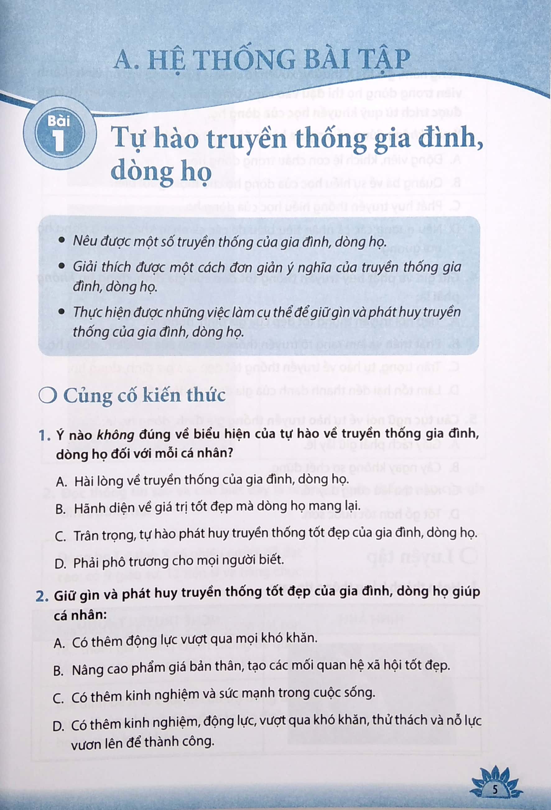 bài tập thực hành giáo dục công dân lớp 6 (theo chương trình giáo dục phổ thông 2018)
