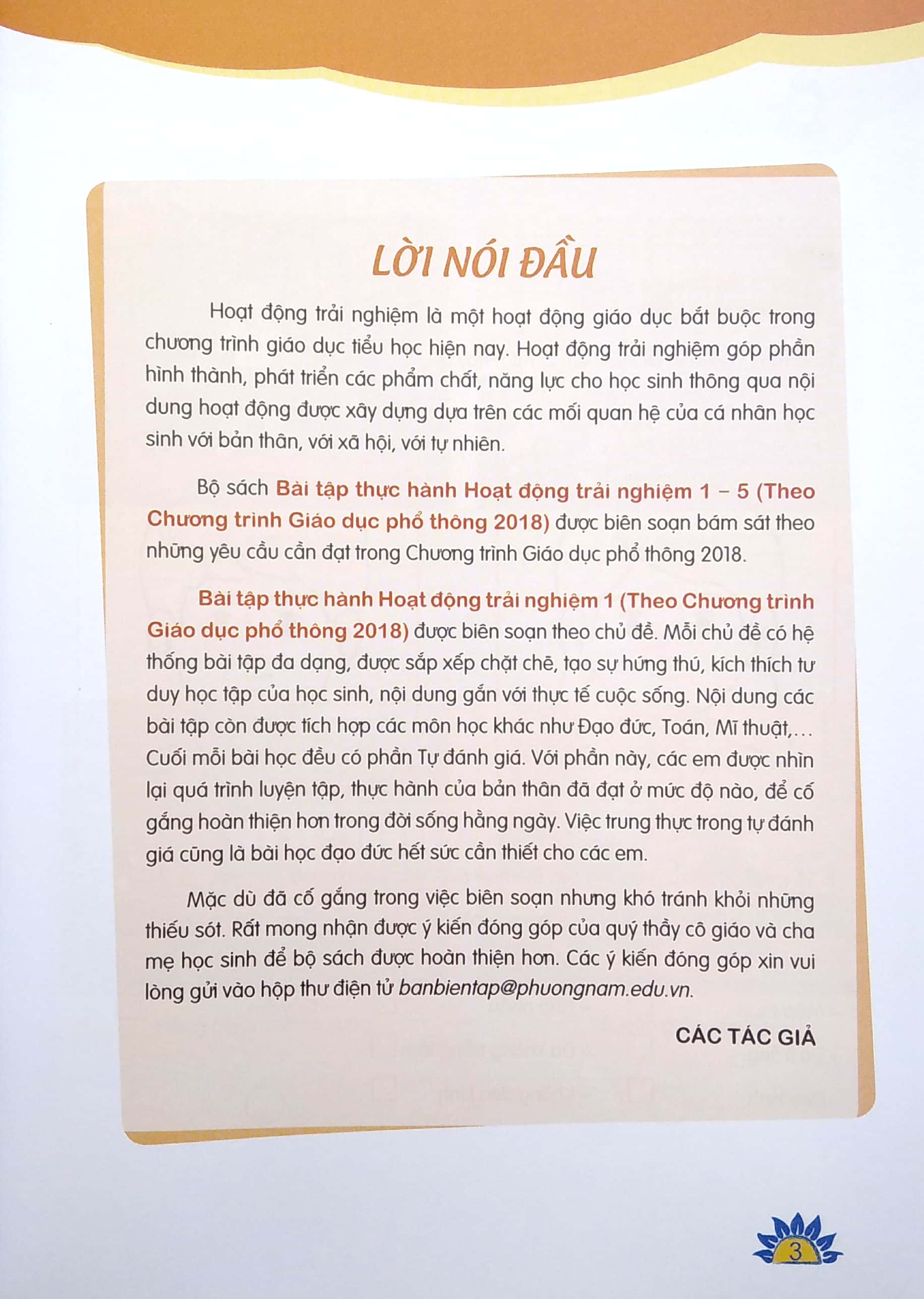 bài tập thực hành hoạt động trải nghiệm lớp 1 (theo chương trình giáo dục phổ thông 2018)
