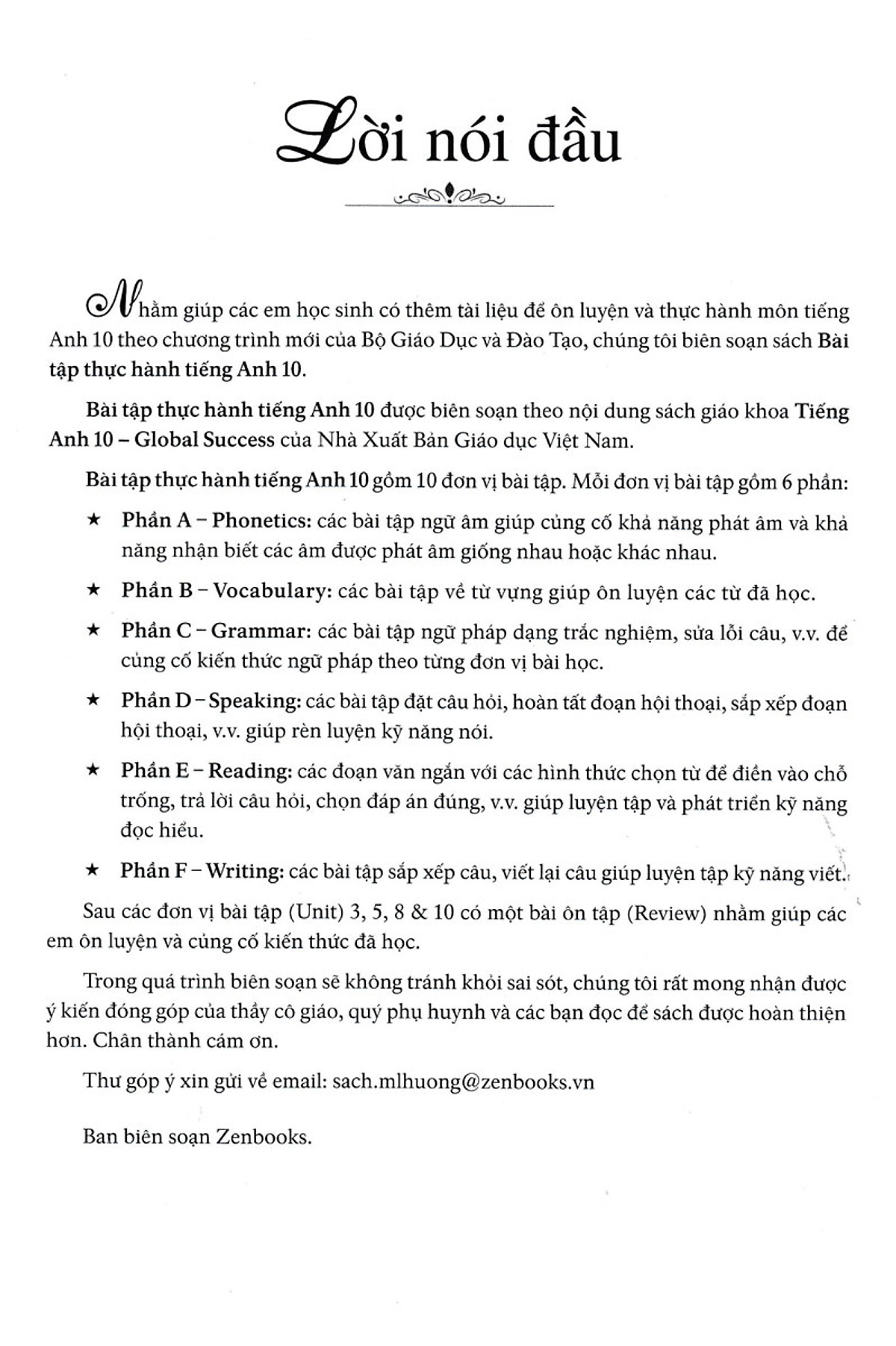 bài tập thực hành tiếng anh 10 - có đáp án (dùng kèm sgk tiếng anh 10 global success)