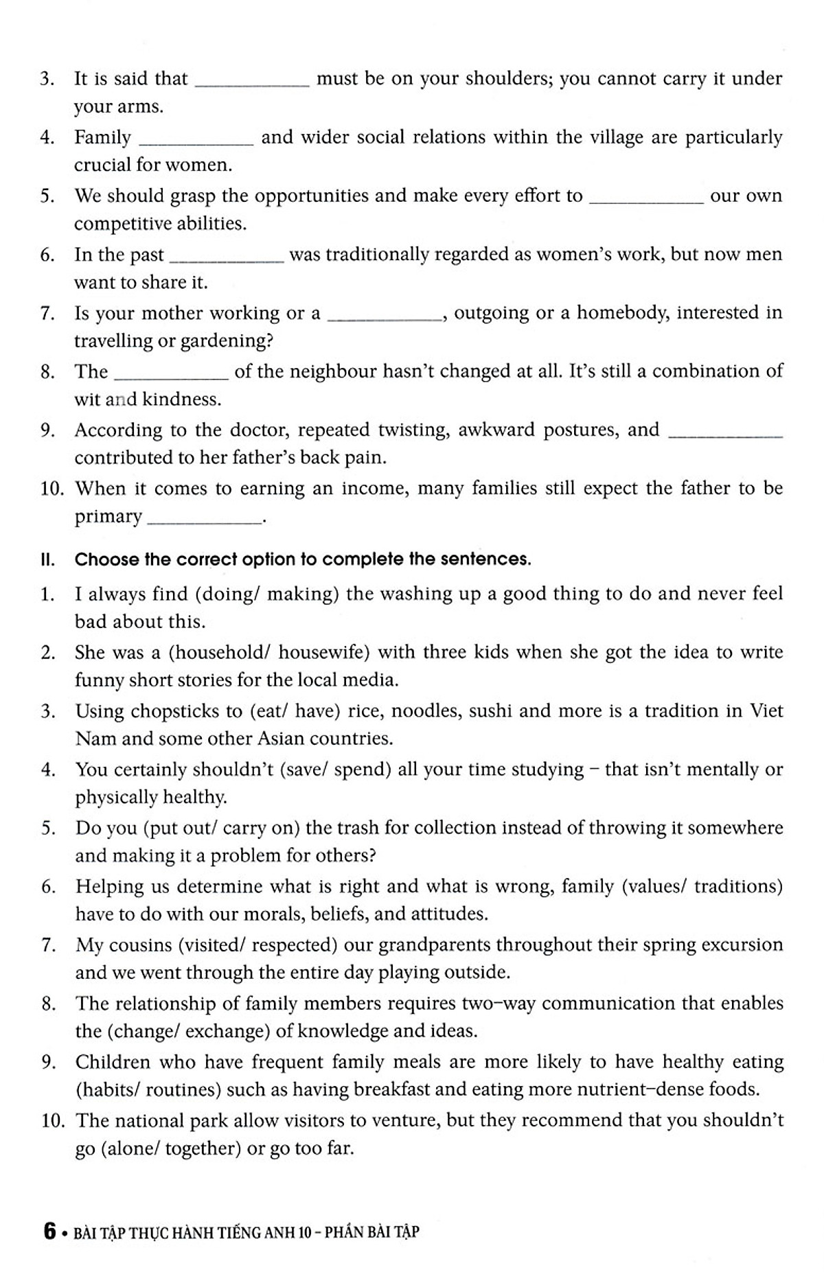 bài tập thực hành tiếng anh 10 - có đáp án (dùng kèm sgk tiếng anh 10 global success)