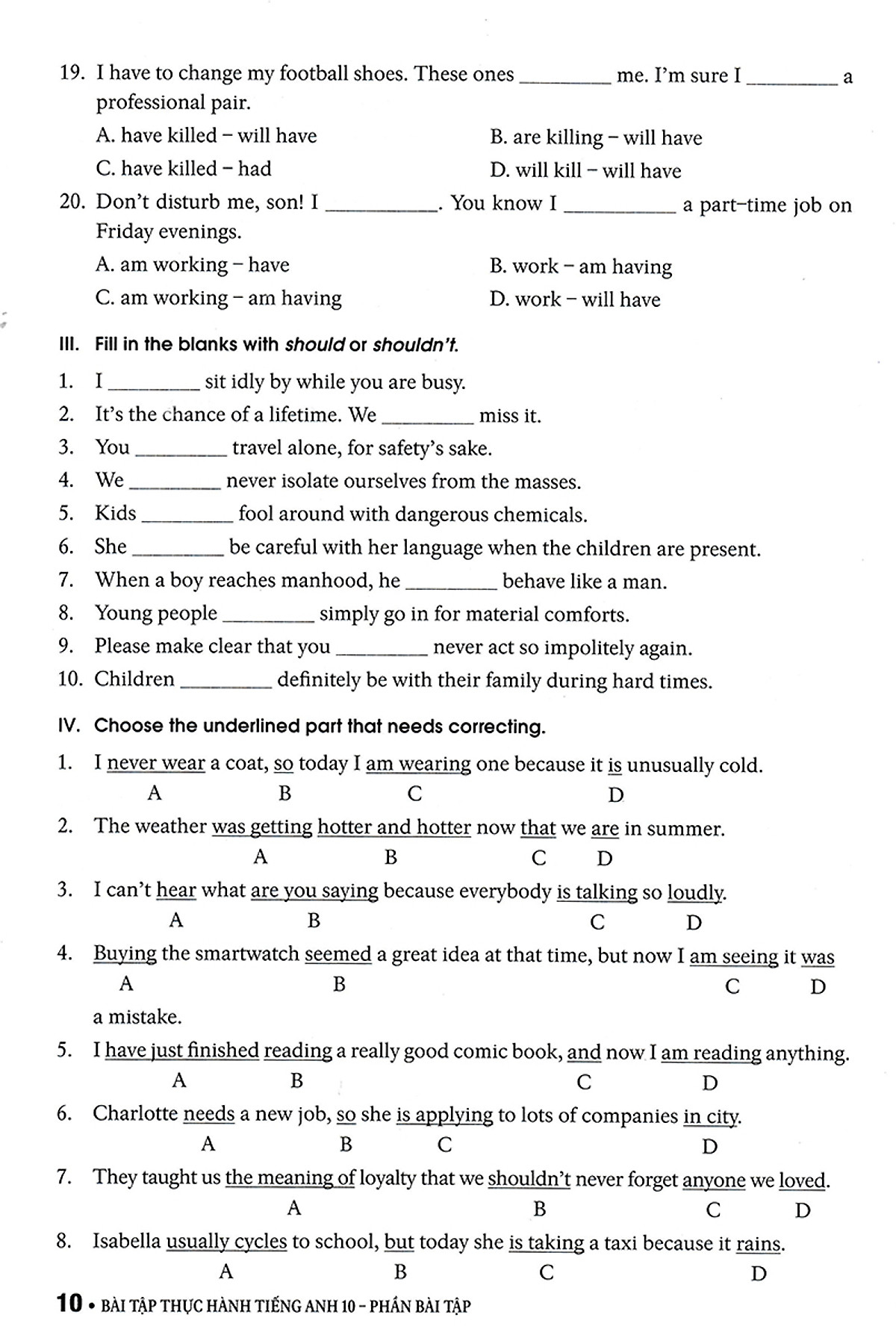 bài tập thực hành tiếng anh 10 - không đáp án (dùng kèm sgk tiếng anh 10 global success)