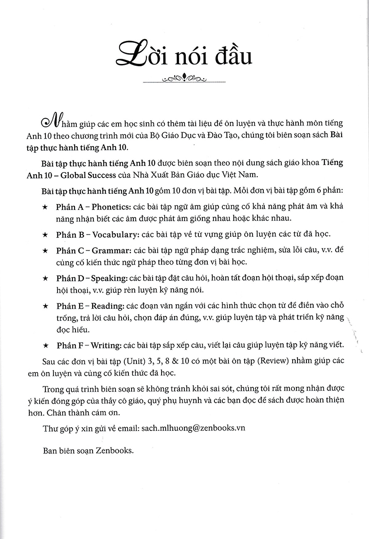 bài tập thực hành tiếng anh 10 - không đáp án (dùng kèm sgk tiếng anh 10 global success)