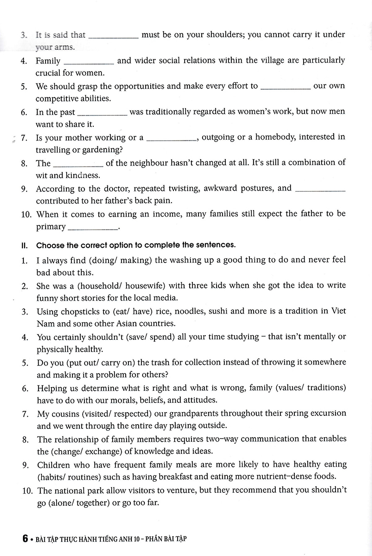 bài tập thực hành tiếng anh 10 - không đáp án (dùng kèm sgk tiếng anh 10 global success)