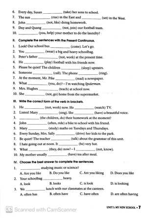 bài tập thực hành tiếng anh 6 theo chương trình mới của bộ giáo dục và đào tạo (không đáp án)