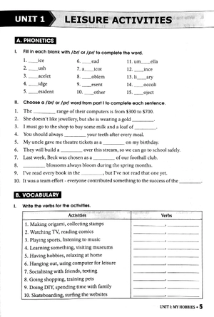 bài tập thực hành tiếng anh 8 theo chương trình mới của bộ giáo dục và đào tạo (có đáp án) - 2020
