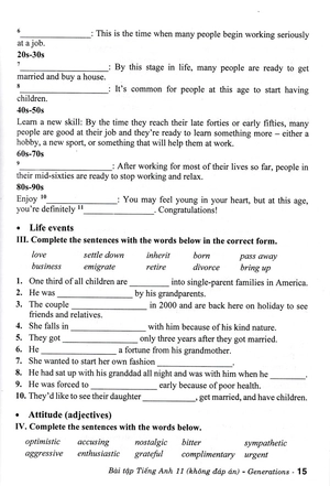 bài tập tiếng anh 11 - không đáp án (theo chương trình chân trời sáng tạo)