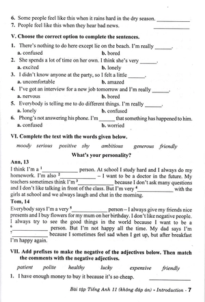 bài tập tiếng anh 11 - không đáp án (theo chương trình chân trời sáng tạo)