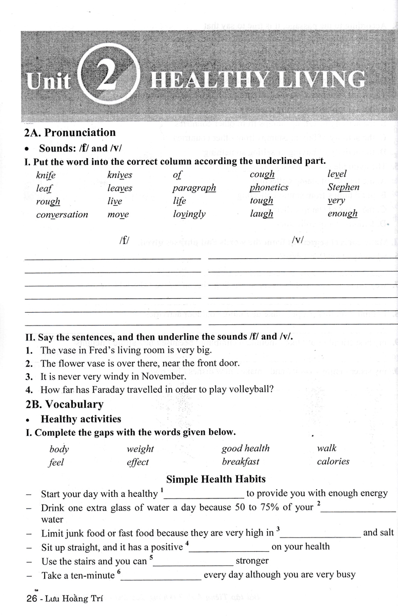 bài tập tiếng anh 7 (kết nối) (không đáp án)