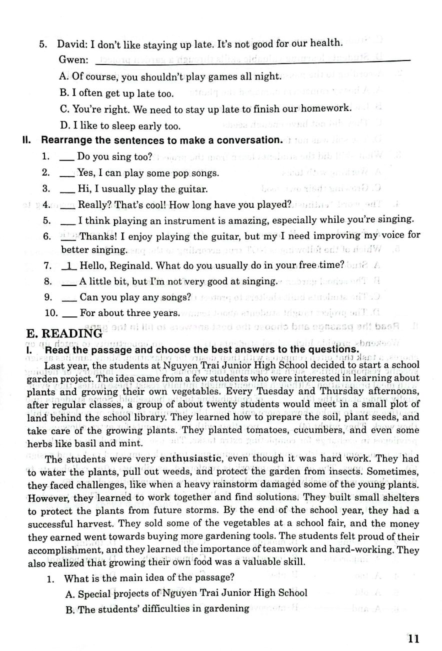 Bài Tập Tiếng Anh 8 (Friends Plus)