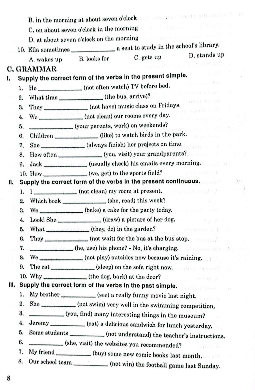 Bài Tập Tiếng Anh 8 (Friends Plus)