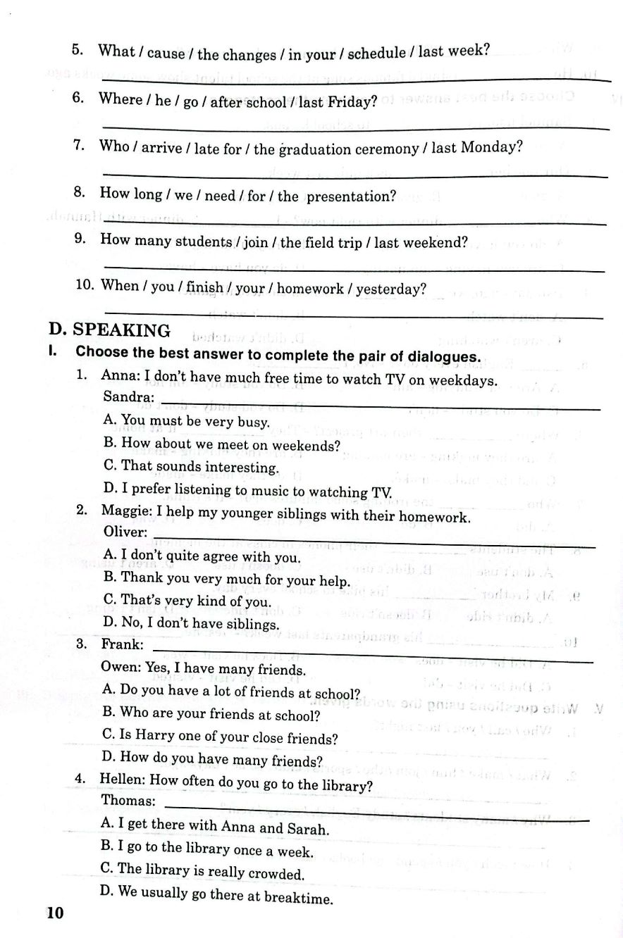 Bài Tập Tiếng Anh 8 (Friends Plus)