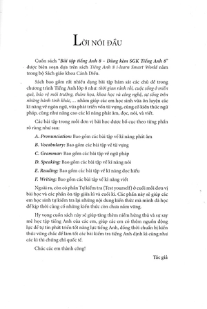 bài tập tiếng anh 8 - không đáp án (bám sát sgk cánh diều - i-learn smart world)