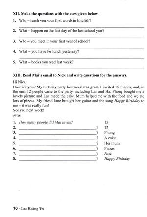 bài tập tiếng anh 8 - không đáp án (biên soạn theo chương trình giáo dục phổ thông mới)