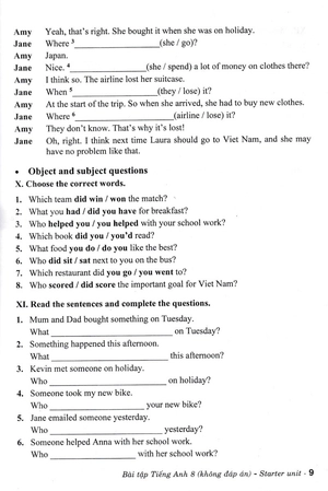 bài tập tiếng anh 8 - không đáp án (biên soạn theo chương trình giáo dục phổ thông mới)