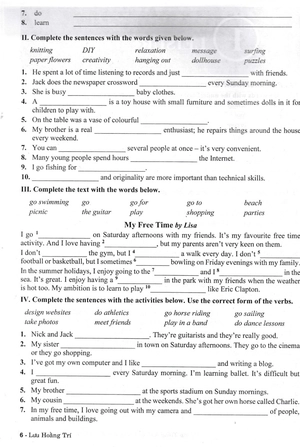 bài tập tiếng anh 8 - không đáp án (biên soạn theo chương trình sgk kết nối tri thức với cuộc sống)