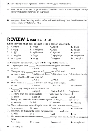 bài tập tiếng anh 8 - không đáp án (biên soạn theo chương trình sgk kết nối tri thức với cuộc sống)