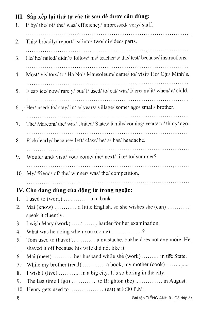 bài tập tiếng anh 9 (có đáp án)