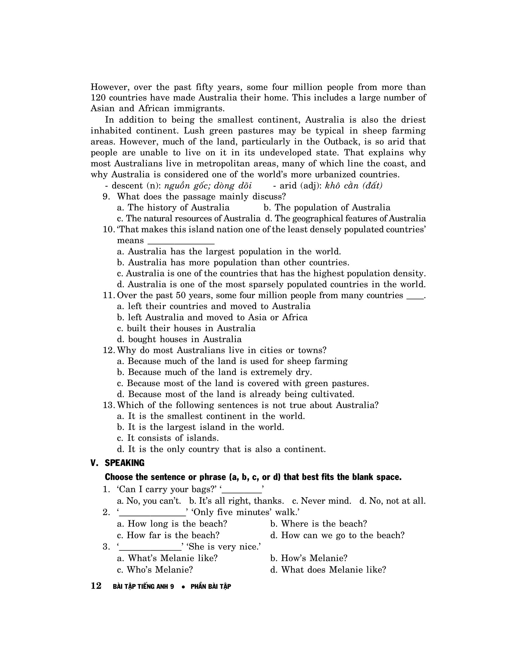 bài tập tiếng anh 9 - không đáp án (2020)